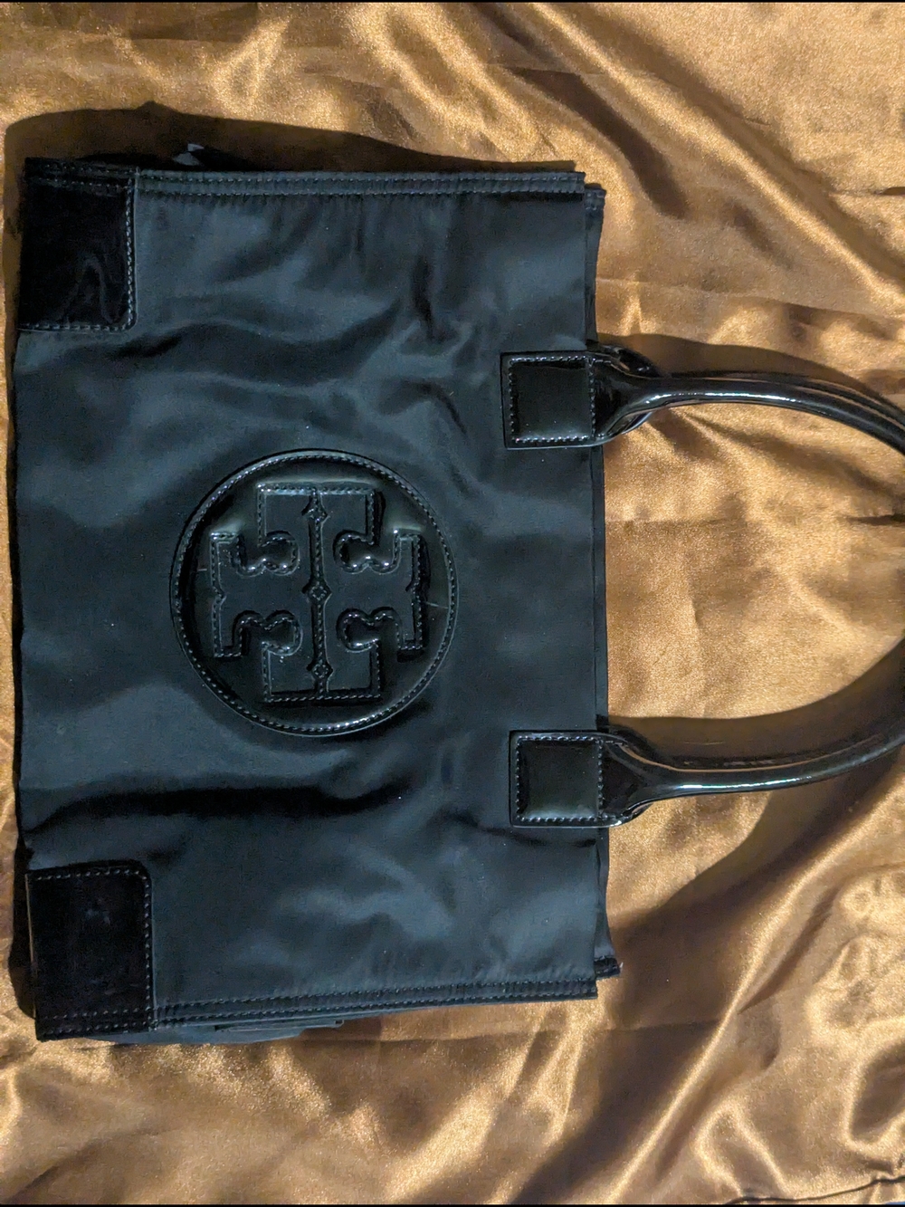 SOLD❌❌Tory Burch Black Logo Nylon Tote